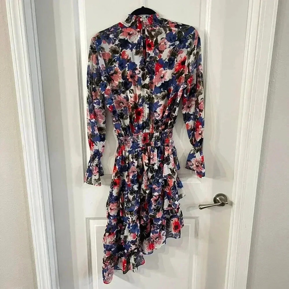 749 MISA Los Angeles Savanna Dress Size XS Color Black Blue Red - Picture 4 of 4